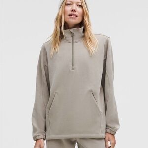Lululemon Softsteme Half-Zip Long Warm Ash Grey
